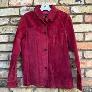 True Grit Red suede/leather shirt size S